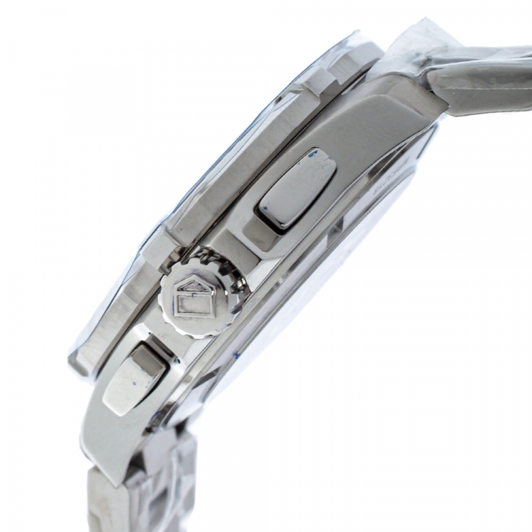 مملوكة مسبقًا Tag Heuer White Stainless Steel Aquaracer CAY1111 Quartz Men's Wristwatch 43MM