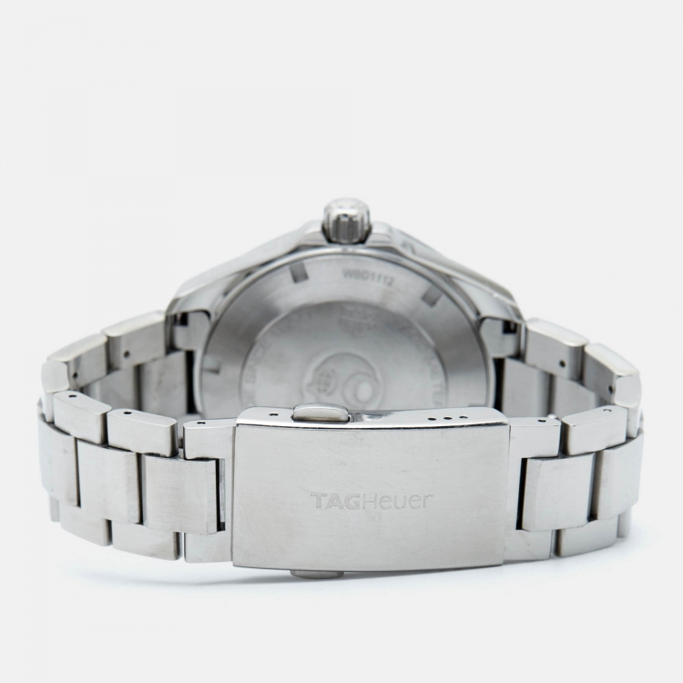 Pre Owned Tag Heuer Blue Stainless Steel Aquaracer WBD1112.BA0928 Men's Wristwatch 41 mm