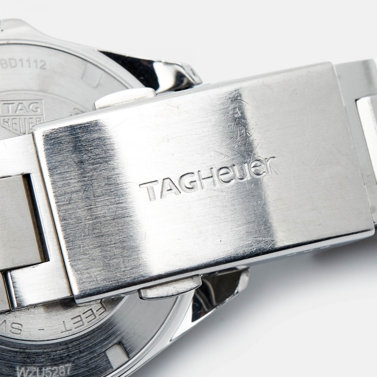 Pre Owned Tag Heuer Blue Stainless Steel Aquaracer WBD1112.BA0928 Men's Wristwatch 41 mm
