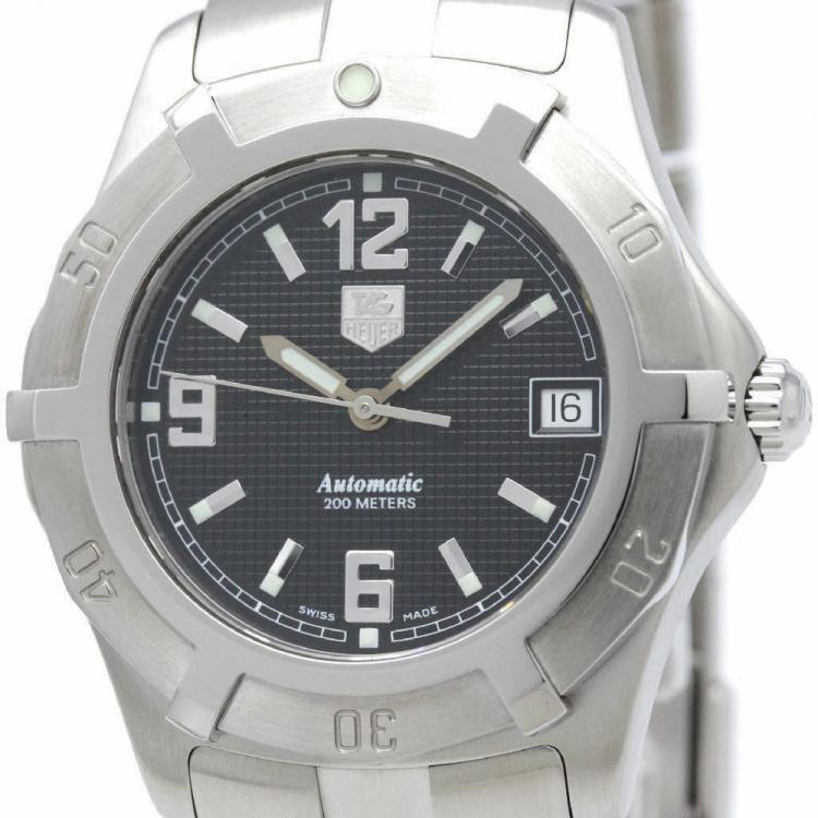 مملوكة مسبقًا Tag Heuer Black Stainless Steel 2000 Exclusive Men's Wristwatch 37MM