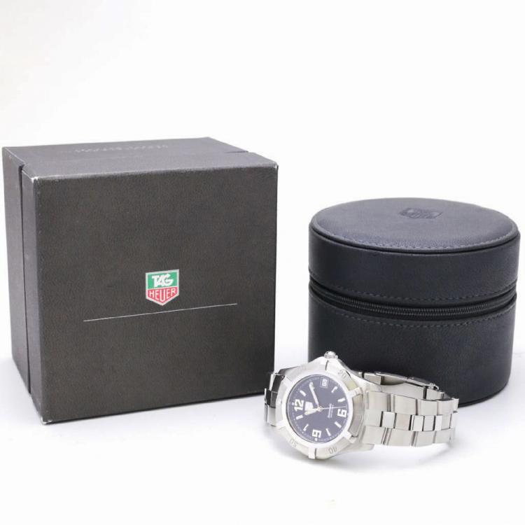مملوكة مسبقًا Tag Heuer Black Stainless Steel 2000 Exclusive Men's Wristwatch 37MM