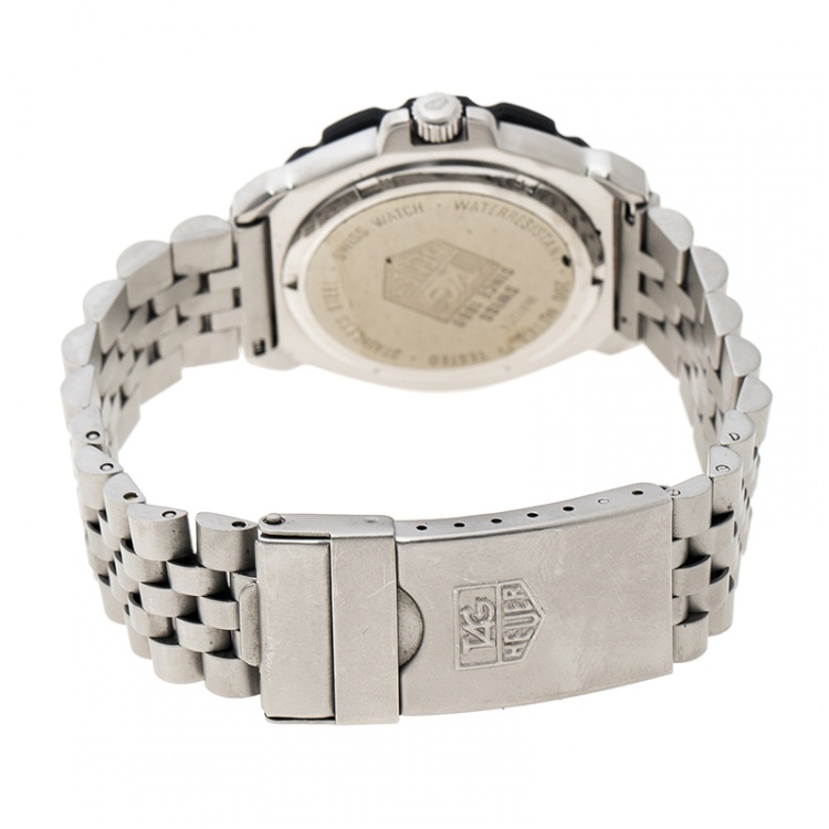 Pre Owned Tag Heuer Black Stainless Steel Formula ! WA1214 Unisex Wristwatch 35 mm