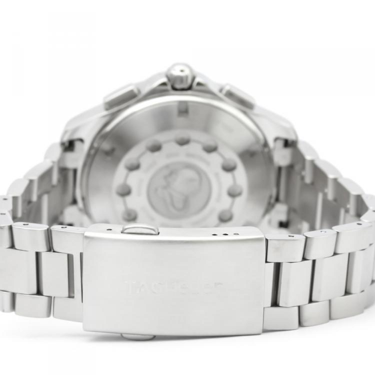 Pre Owned Tag Heuer Black Stainless Steel Aquaracer Men's Wristwatch 43MM