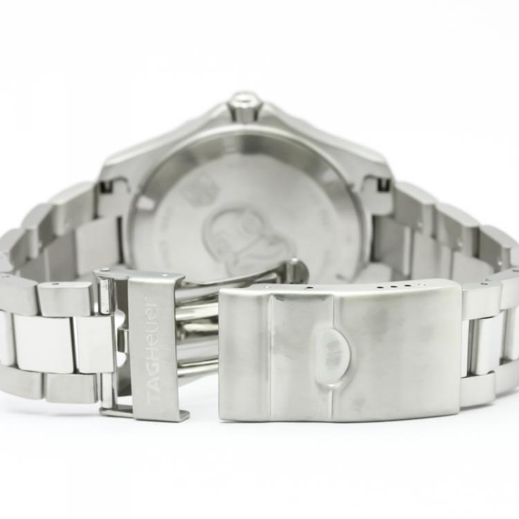 Pre Owned Tag Heuer Blue Stainless Steel Aquaracer Men's Wristwatch 39MM