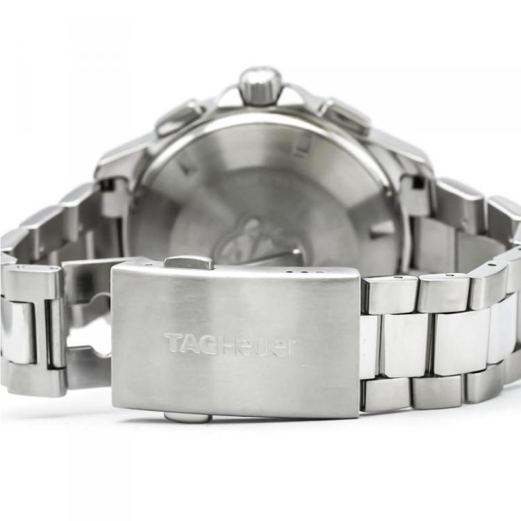 Pre Owned Tag Heuer Blue Stainless Steel Aquaracer Men's Wristwatch 44MM