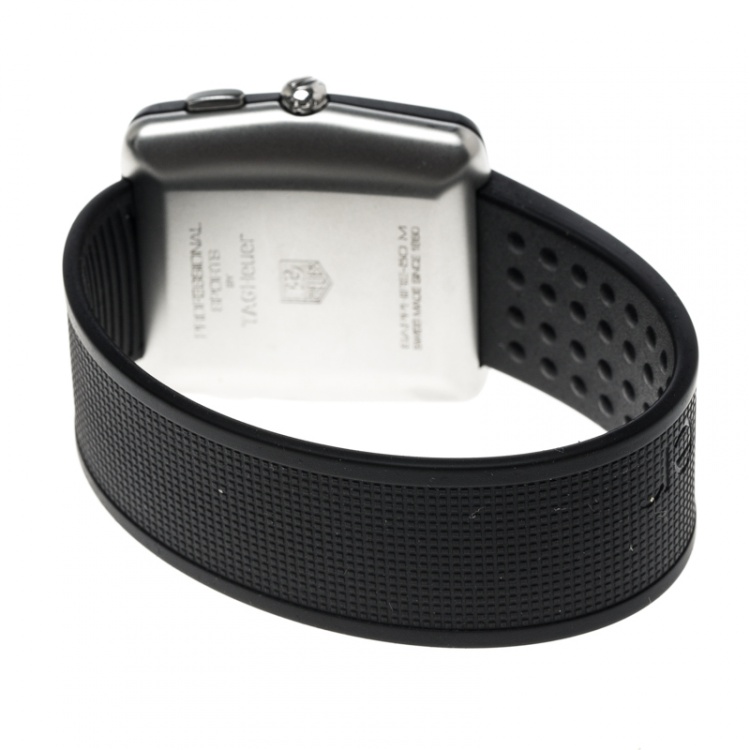 Pre Owned Tag Heuer Grey Stainless Steel Professional Golf WAE1113 Men's Wristwatch 36 mm