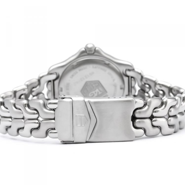 Pre Owned Tag Heuer White Stainless Steel S/EL Professional Men's Wristwatch 34MM