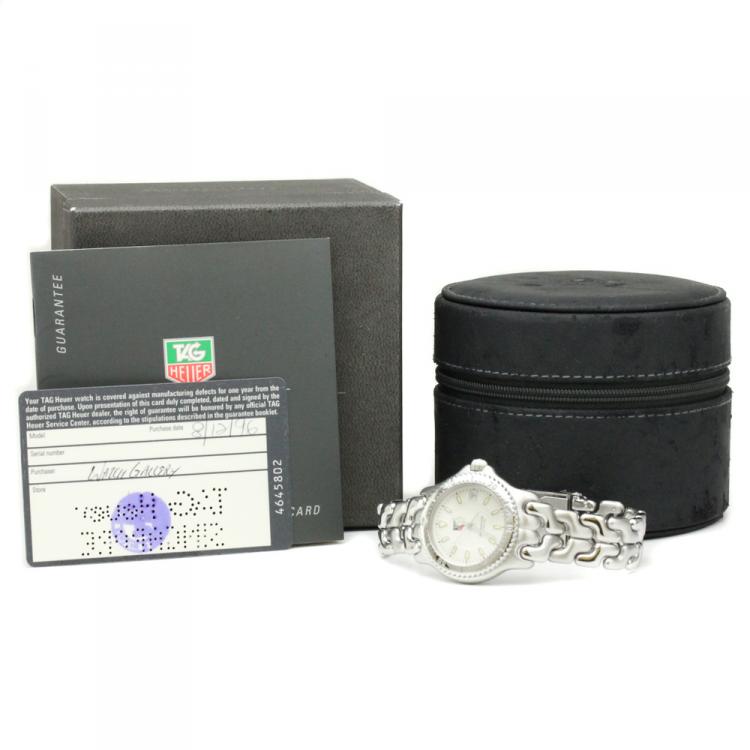 Pre Owned Tag Heuer White Stainless Steel S/EL Professional Men's Wristwatch 34MM