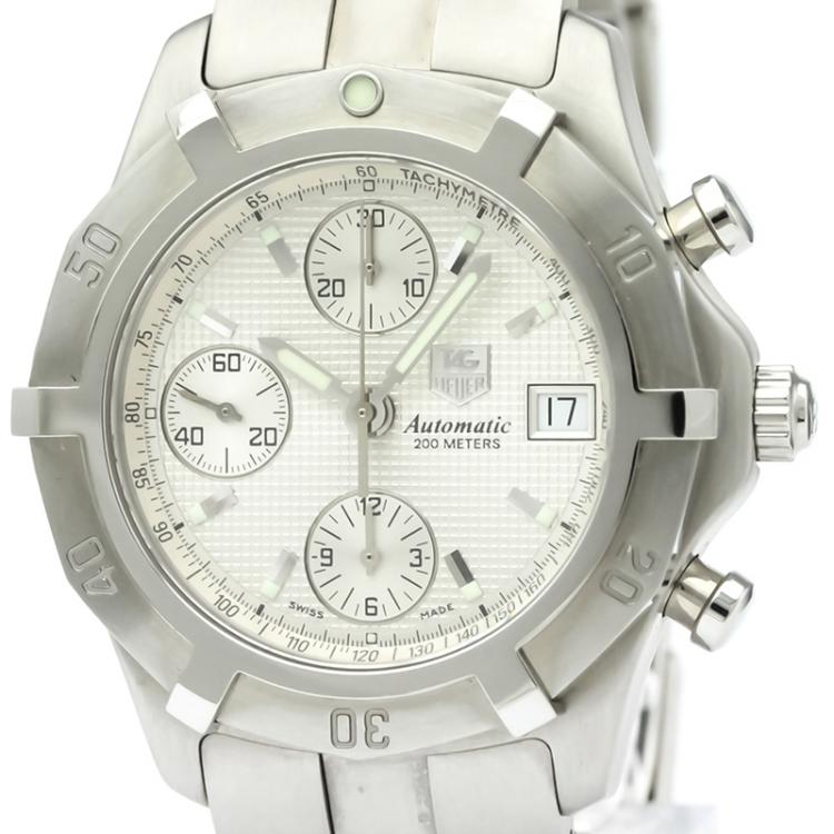Pre Owned Tag Heuer Silver Stainless Steel 2000 Exclusive Men's Wristwatch 41MM