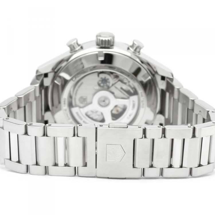 Pre Owned Tag Heuer Black Stainless Steel Carrera Calibre 1887 Men's Wristwatch 43MM