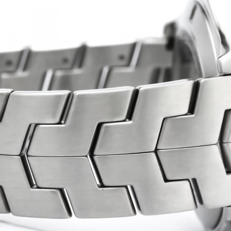 Pre Owned Tag Heuer Silver Stainless Steel Link Calibre 5 Day-Date Men's Wristwatch 42MM