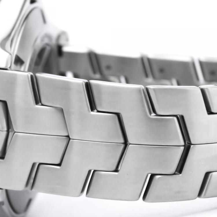 Pre Owned Tag Heuer Silver Stainless Steel Link Calibre 5 Day-Date Men's Wristwatch 42MM