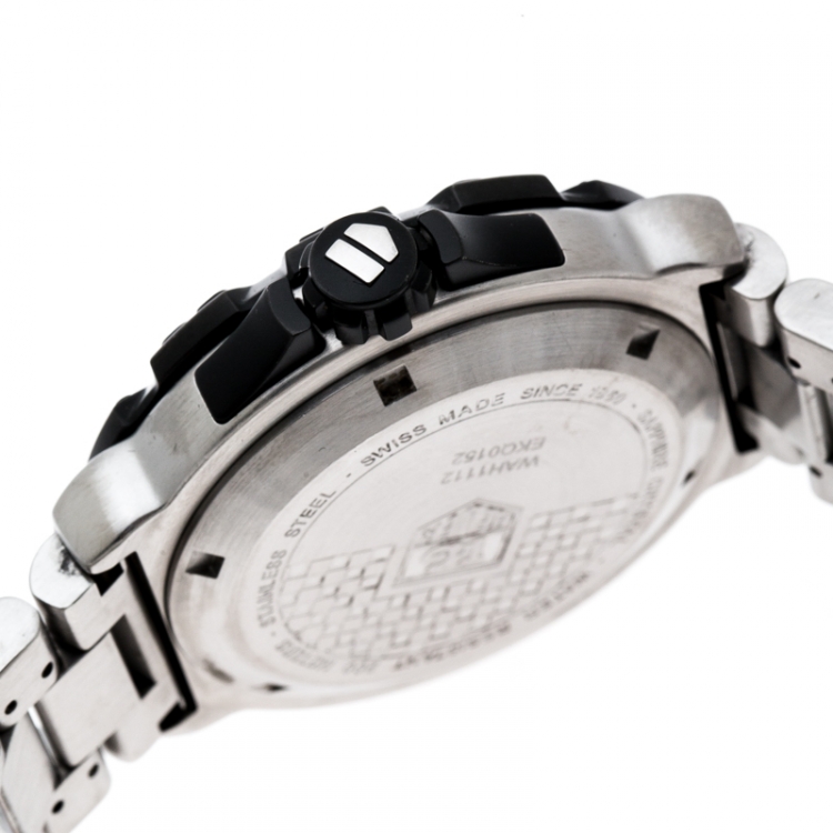 Pre Owned Tag Heuer Red Stainless Steel Formula 1 WAH1112 Men's Wristwatch 41 mm