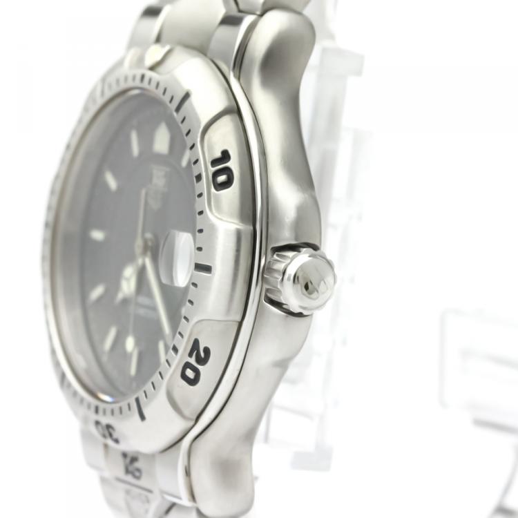 Pre Owned Tag Heuer Gray Stainless Steel 6000 Series Men's Wristwatch 35MM