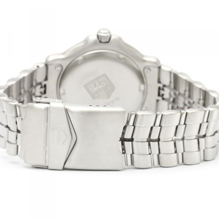 Pre Owned Tag Heuer Gray Stainless Steel 6000 Series Men's Wristwatch 35MM