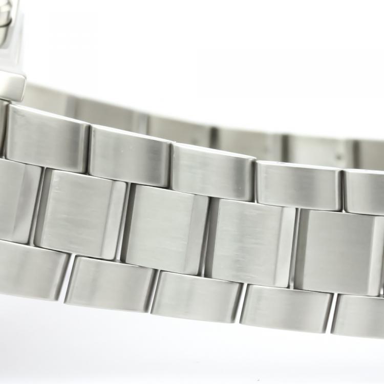 Pre Owned Tag Heuer Black Stainless Steel Aquaracer Chronograph Grand Date CAF101A Men's Wristwatch 44MM