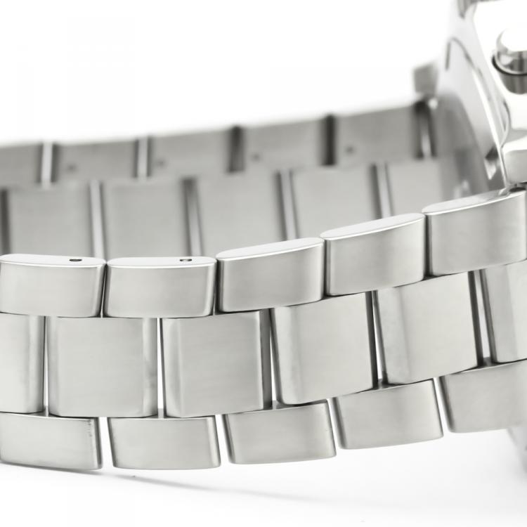 Pre Owned Tag Heuer Black Stainless Steel Aquaracer Chronograph Grand Date CAF101A Men's Wristwatch 44MM