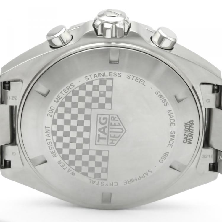 Pre Owned Tag Heuer Blue Stainless Steel Formula 1 Chronograph CAZ101K Men's Wristwatch 43MM