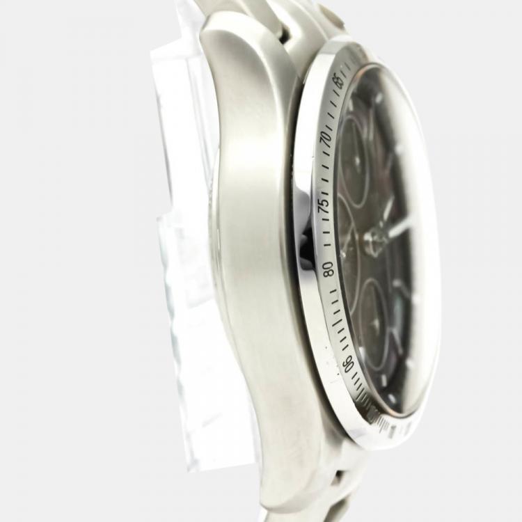 Pre Owned Tag Heuer MOP Stainless Steel Link Chronograph Moon Pearl Limited CJF211M Men's Wristwatch 42 MM