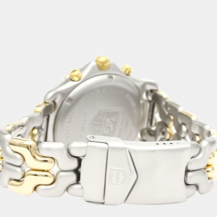 Pre Owned Tag Heuer Ivory Gold Plated And Stainless Steel Sel CG1123 Quartz Men's Wristwatch 38 mm