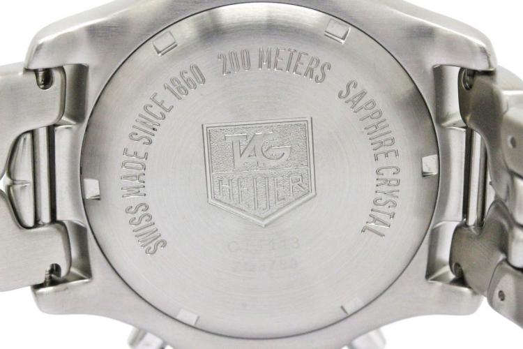 Pre Owned Tag Heuer Black Stainless Steel Searacer Men's Wristwatch 41MM