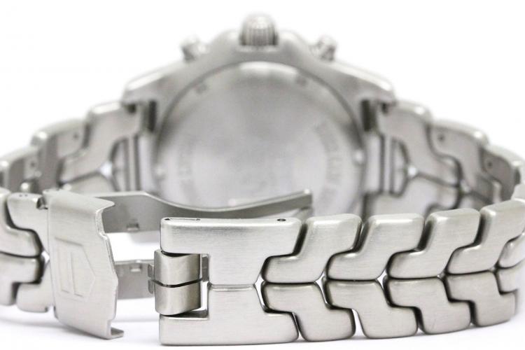 Pre Owned Tag Heuer Black Stainless Steel Searacer Men's Wristwatch 41MM