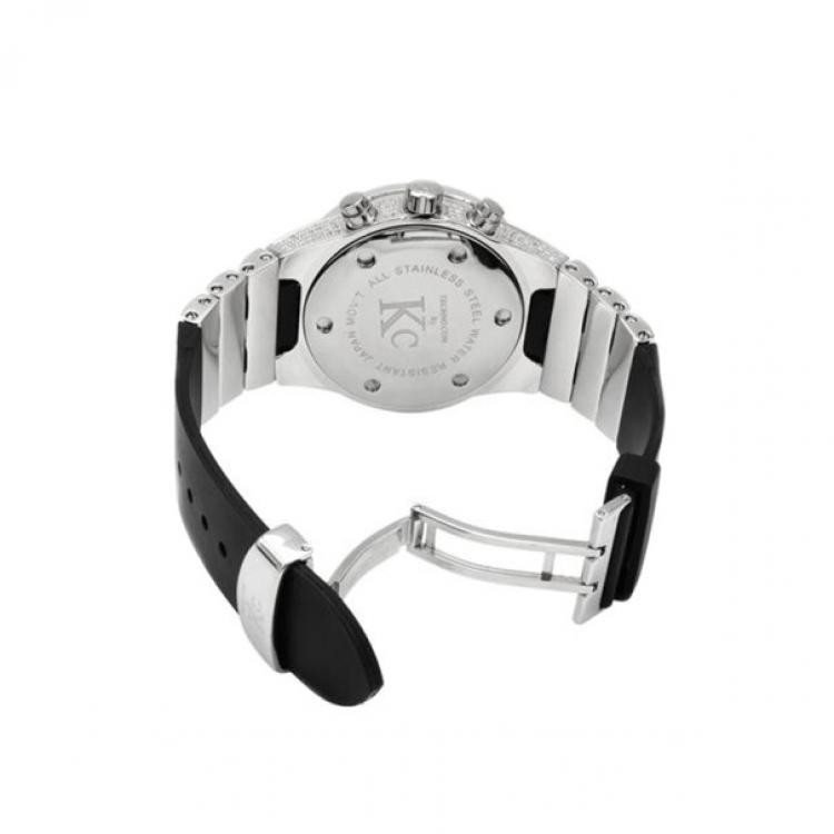 Pre Owned Techno Com Unisex Chronograph SS White Wristwatch