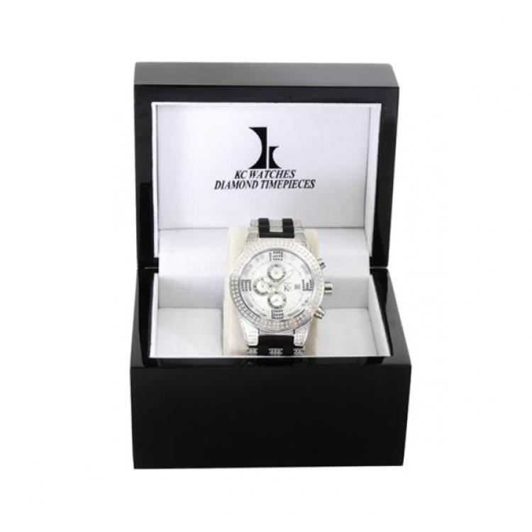 Pre Owned Techno Com Unisex Chronograph SS White Wristwatch