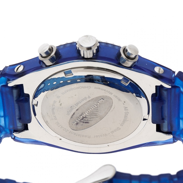 Pre Owned Technomarine Blue Stainless Steel Yacht Y12 Men's Wristwatch 42 mm