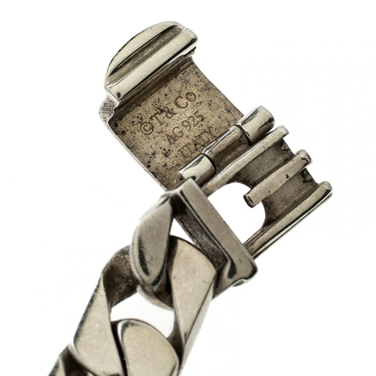 Pre Owned Tiffany & Co. Silver Curb Link Bracelet