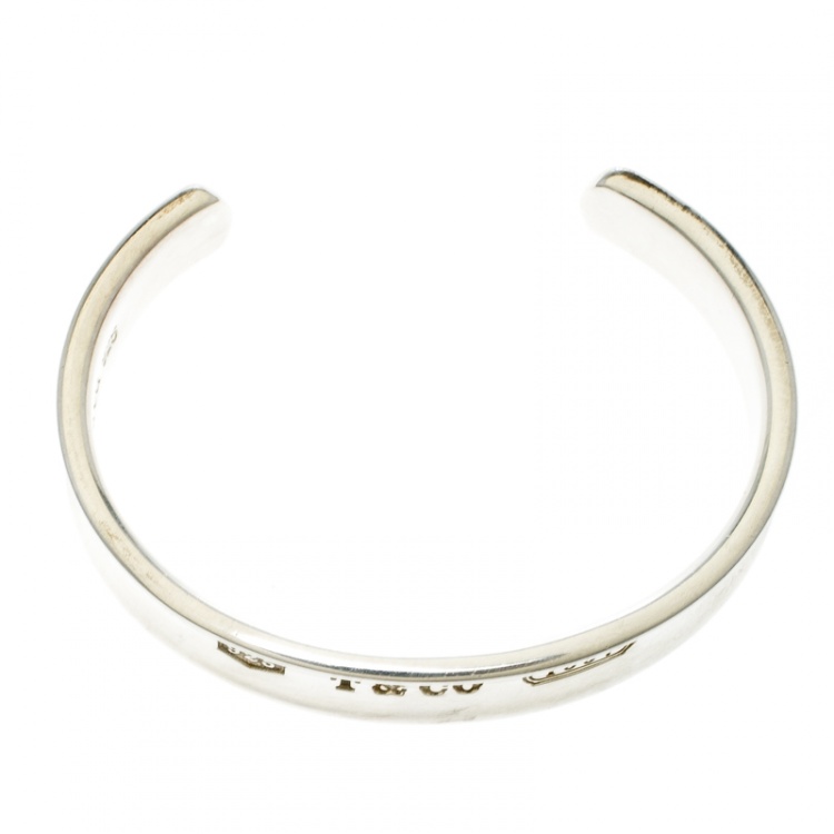 Pre Owned Tiffany & Co. 1837 Silver Wide Open Cuff Bracelet 