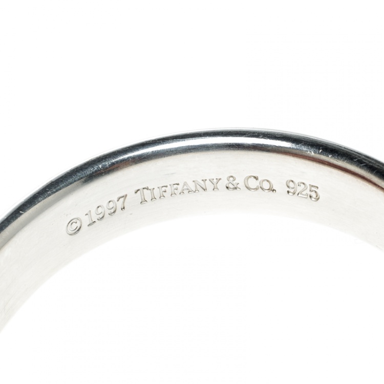 Pre Owned Tiffany & Co. 1837 Silver Wide Open Cuff Bracelet 