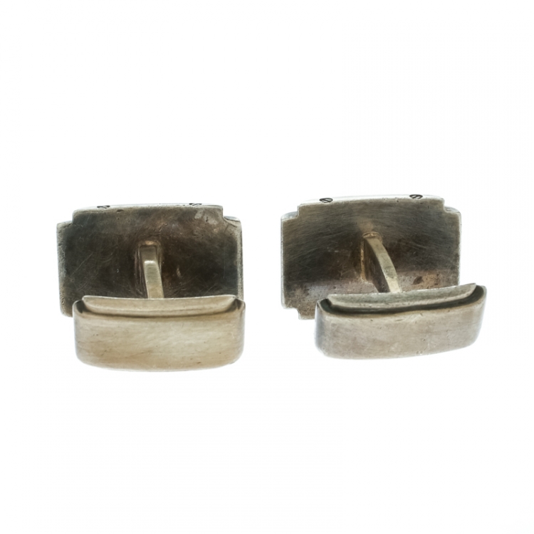 Pre Owned Tiffany & Co. Metropolis Silver Cufflinks