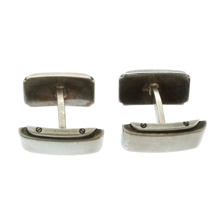 Pre Owned Tiffany & Co. Metropolis Silver Cufflinks