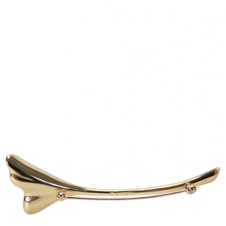 Pre Owned Tiffany & Co. 0.13 CTW Diamond 18K Yellow Gold Brooch 