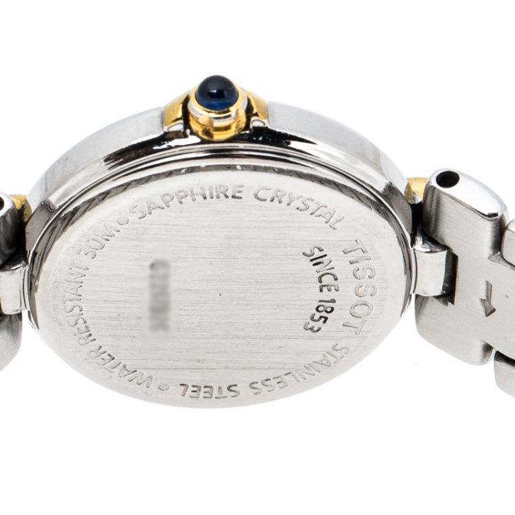 Pre Owned Tissot White Two-Tone Stainless Steel Classic G226/326 Women's Wristwatch 24 mm