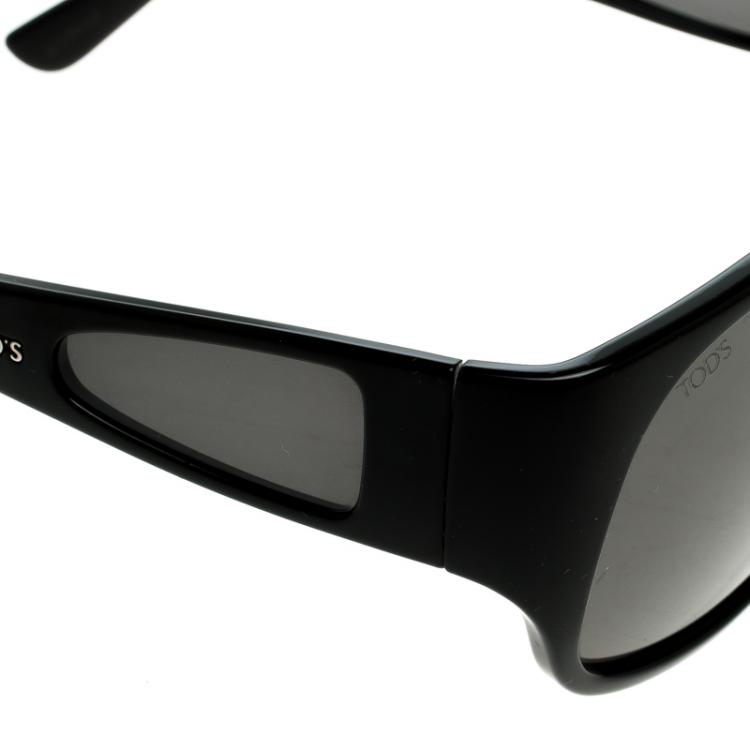 Pre Owned Tod's Black TO 105 01B Square Sunglasses