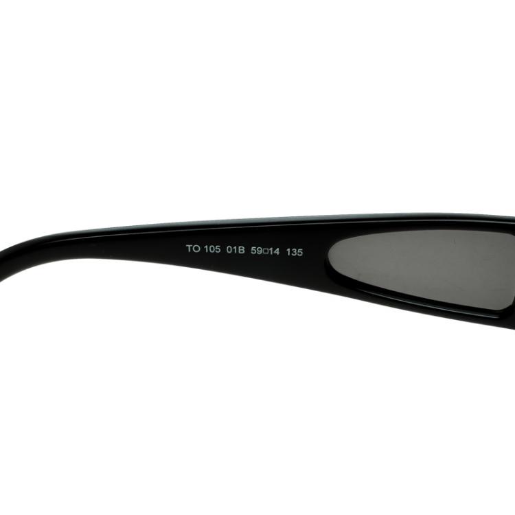 Pre Owned Tod's Black TO 105 01B Square Sunglasses