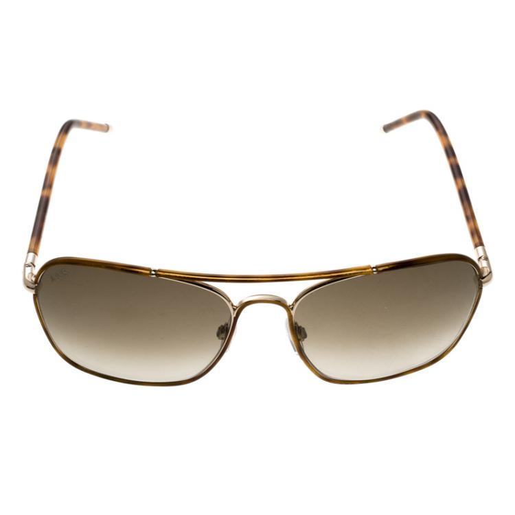 Pre Owned Tod's Brown To 36 28P Square Sunglasses