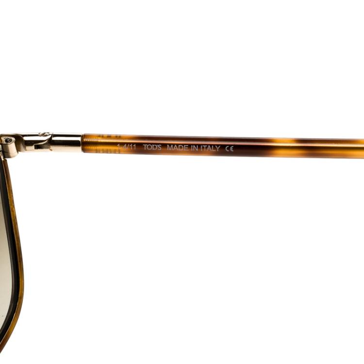 Pre Owned Tod's Brown To 36 28P Square Sunglasses
