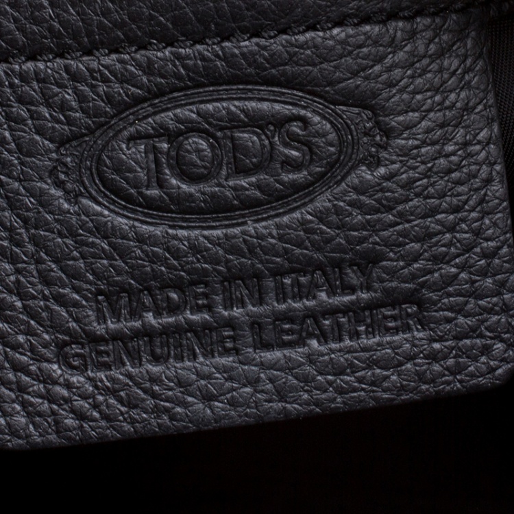 Pre Owned Tod's Black Leather Pillow Reporter Bag