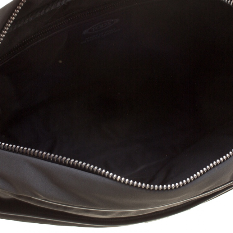 Pre Owned Tod's Black Nylon Pillow Tex Messenger Bag