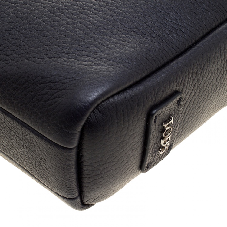 Pre Owned Tod's Navy Blue Leather Pillow Reporter Bag