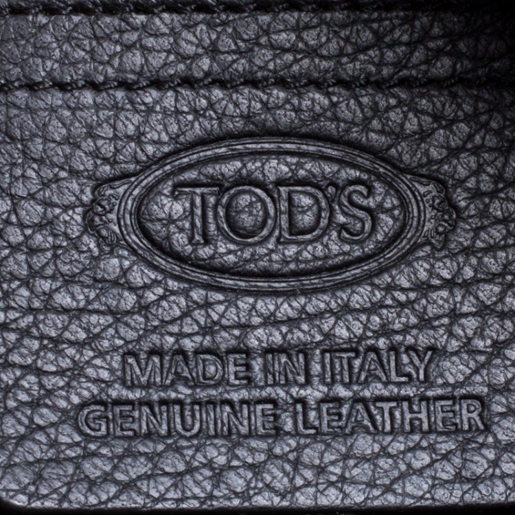 Pre Owned Tod's Black Leather Pillow Reporter Messenger Bag 