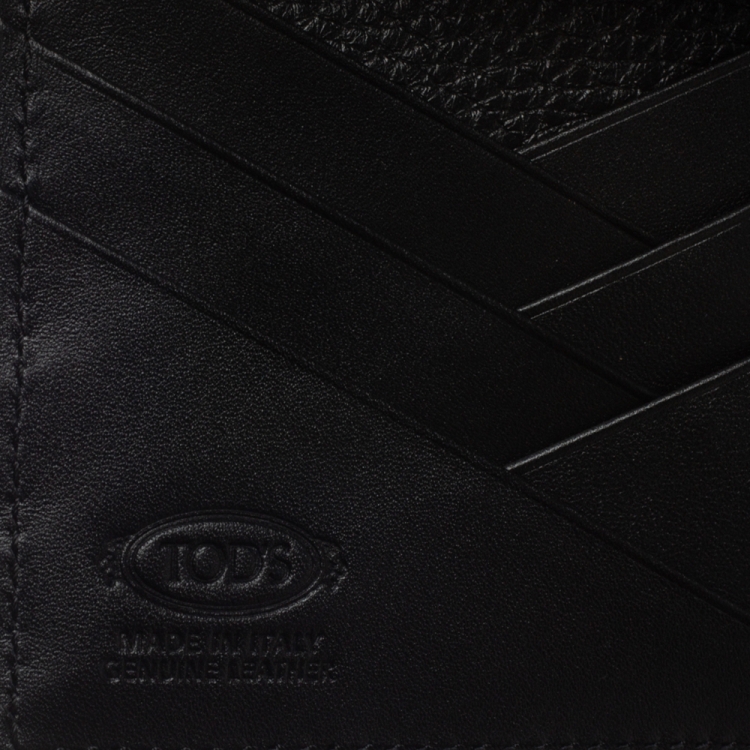 Pre Owned Tod's Black Leather Bifold Wallet