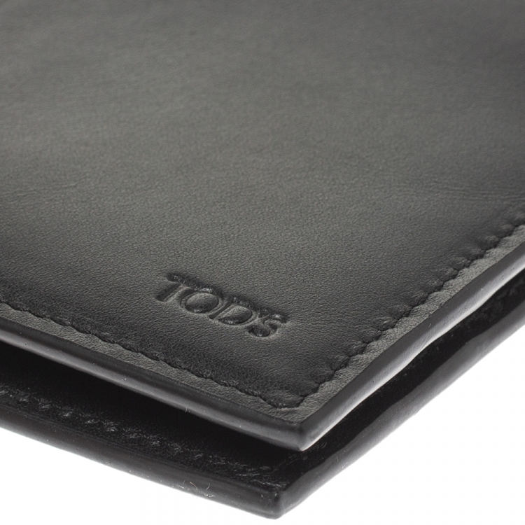 Pre Owned Tod's Black Leather Bifold Wallet