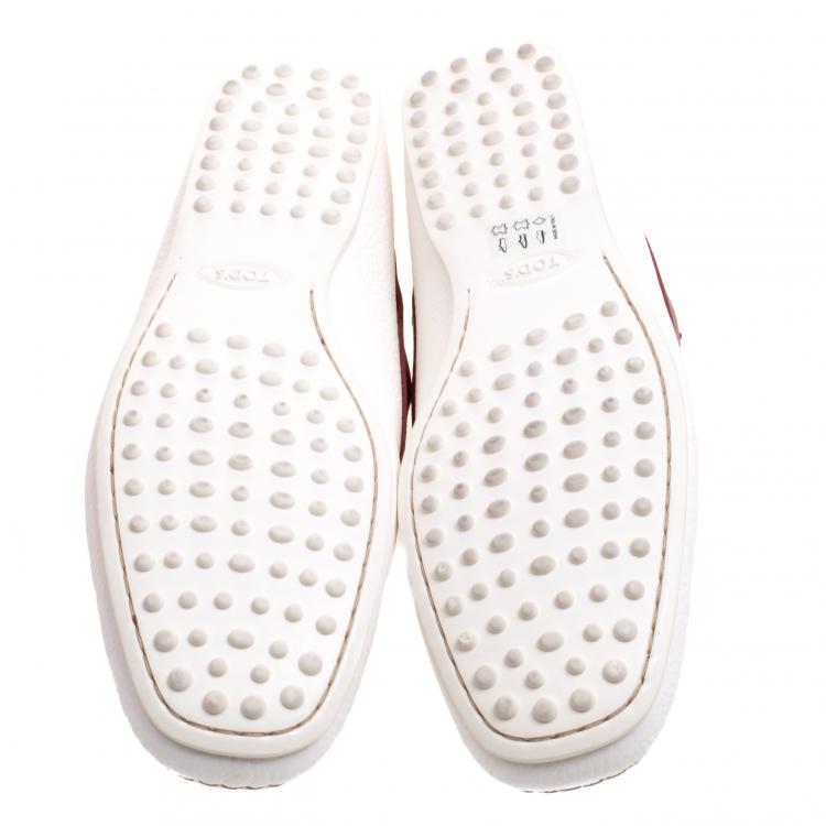 مملوكة مسبقًا Tod's for Ferrari Two Tone Leather Boat Shoes Size 44.5