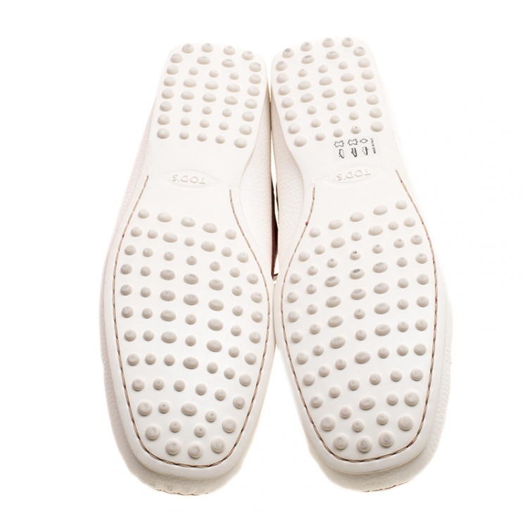 مملوكة مسبقًا Tod's for Ferrari Two Tone Leather Boat Loafers Size 43