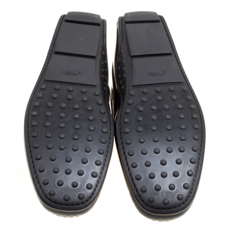 مملوكة مسبقًا Tod's Black Leather Penny Loafers Size 45.5
