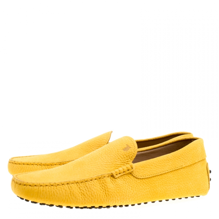مملوكة مسبقًا Tod's Yellow Leather Loafers Size 44